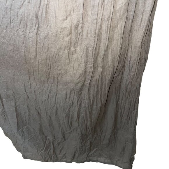 Womens Dress Size Medium Gray Pleated Summer Pockets Midi Pure Cotton New - Picture 7 of 10